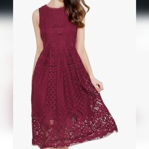 VEIISAR Fashion Sleeveless Lace Fit Elegant Cocktail Party Dress Size XS